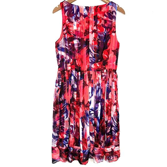 Luxe by Carmen Marc Valvo Floral Fit & Flare Dress Size 14 - Picture 10 of 15